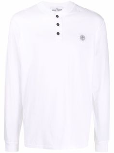 Stone Island топ с нашивкой-логотипом