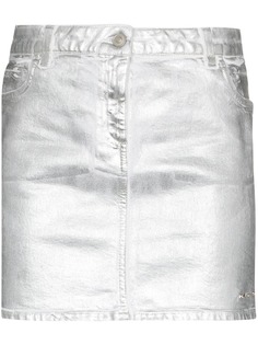 1017 ALYX 9SM джинсовая юбка мини с эффектом металлик