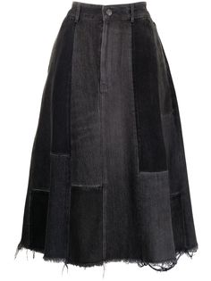 Balenciaga джинсовая юбка со вставками