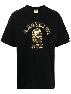 A BATHING APE® футболка с камуфляжным логотипом Bape