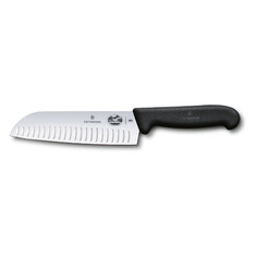 Нож кухонный Victorinox Fibrox (5.2523.17) стальной сантоку лезв.170мм прямая заточка черный