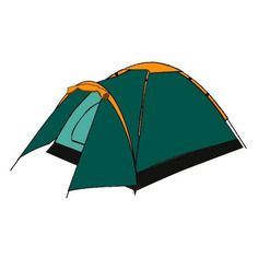 Палатка Totem Summer 4 Plus (V2) турист. 4мест. зеленый