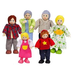 Кукла Hape Набор мини-кукол Счастливая семья европейская (E3500_HP)