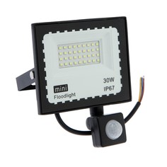 Прожектор светодиодный luazon lighting 30 вт, 2700 лм, 6500к, датчик движения, ip66