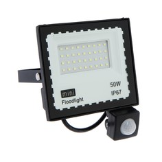 Прожектор светодиодный luazon lighting 50 вт, 4000 лм, 6500к, датчик движения, ip66