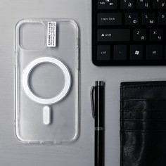Чехол luazon для iphone 12/12 pro, поддержка magsafe, пластиковый, прозрачный