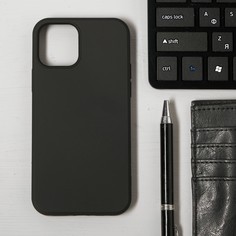 Чехол luazon для телефона iphone 12/12 pro, soft-touch силикон, черный