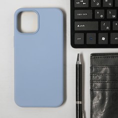 Чехол luazon для телефона iphone 12 pro max, soft-touch силикон, голубой