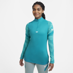 Женская футболка для футбольного тренинга с молнией 1/4 Nike Dri-FIT Strike - Синий