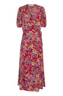Красное платье с цветочным принтом Gerard Darel