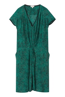 Зеленое платье с мелким принтом Gerard Darel