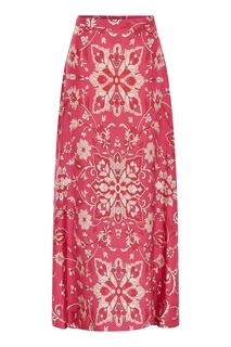 Розовая юбка с растительным принтом Gerard Darel