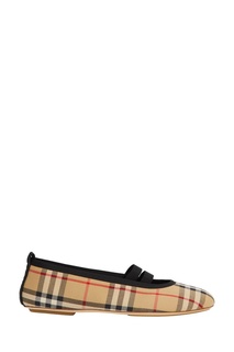 Бежевые балетки в клетку Burberry