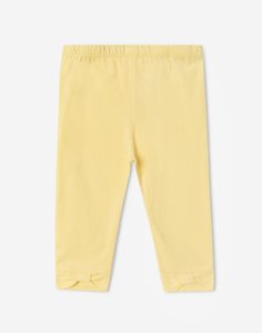 Жёлтые спортивные брюки с бантиками для малышки Gloria Jeans