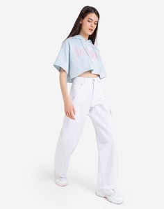 Белые широкие джинсы Skater Gloria Jeans