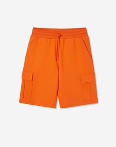 Оранжевые шорты с карманами-карго для мальчика Gloria Jeans