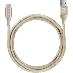 Кабель Lenzza Nylon Braided Kevlar Cable USB Type-C 2 м Gold