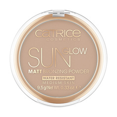 Пудра компактная для лица CATRICE SUN GLOW MATT тон 030 средний бронзовый с эффектом загара