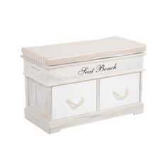 Скамья с двумя ящиками (ecodesign) белый 70x45x35 см.