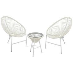 Комплект мебели acapulco (стол и 2 кресла) (ecodesign) белый 73x88x83 см.