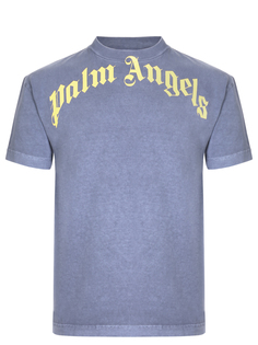 Футболка хлопковая с принтом Palm Angels