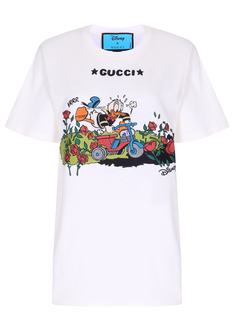 Футболка хлопковая с вышивкой Gucci