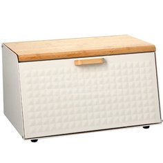 Хлебница из нержавеющей стали и бамбука Mayer&Boch 29973, 35.5х21х21 см