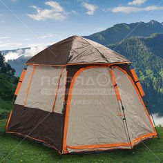 Палатка 4-местная Green Days GJN188-4SINGLE с москитной сеткой, 310х220х185/167 см