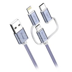 Кабель USB 3 в 1, microUSB/lightning/typeC OLMIO 038896, 2.1 А