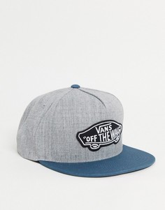 Серая бейсболка с ремешком и нашивкой Vans Classic-Серый