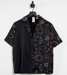Рубашка с короткими рукавами и принтом пейсли от комплекта COLLUSION-Черный