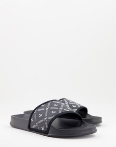 Черные шлепанцы New Look NLM-Черный