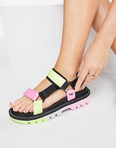 Разноцветные сандалии на платформе с ремешками Tommy Jeans-Многоцветный