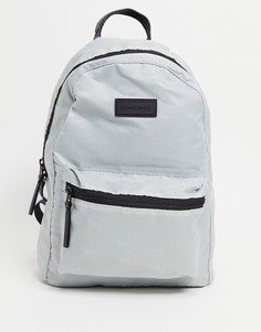 Светло-серый рюкзак с округлым карманом и застежкой-молнией Consigned