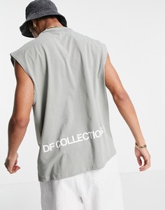 Майка цвета хаки с логотипом ASOS Dark Future-Зеленый цвет