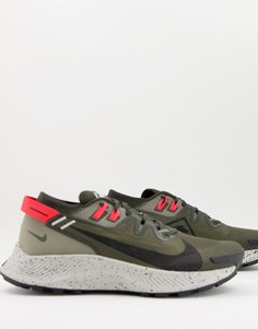 Кроссовки цвета хаки для бега Nike Running Pegasus Trail 2-Коричневый цвет