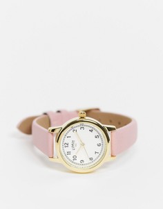 Женские часы с розовым ремешком из искусственной кожи и белым циферблатом Limit-Розовый цвет