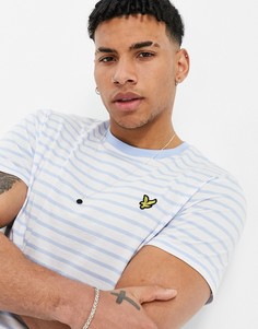 Темно-синяя футболка в полоску с окантовкой Lyle & Scott-Темно-синий