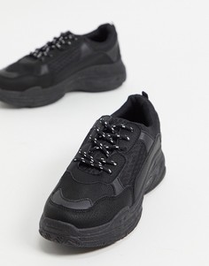 Черные кроссовки на толстой подошве Public Desire Fiyah-Черный