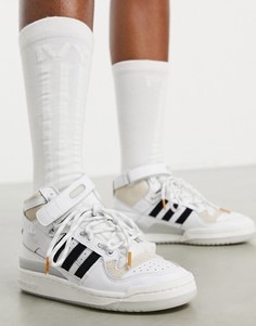 Серебристые кроссовки средней высоты adidas x Ivy PARK Forum-Белый