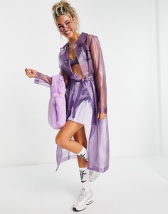 Дождевик премиум-класса фиолетового цвета с двойным логотипом Juicy Couture-Фиолетовый цвет