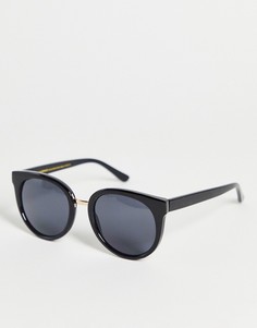 Черные круглые солнцезащитные очки A.Kjaerbede Gray-Черный
