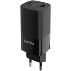 Зарядное устройство Dorten GaN Power Adapter (2хUSB-C, USB-A), чёрный