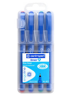 Ручки капиллярные Centropen Liner 0.3mm 4 цвета Blue 2 4621 0401
