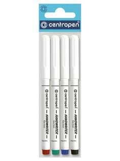 Ручки капиллярные Centropen Handwriter 0.5mm 4 цвета 2 2551 0403
