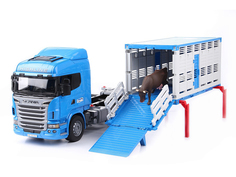 Фургон Bruder Scania для перевозки животных с коровой 03-549