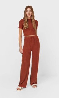 Stradivarius Укороченный Топ В Рубчик Multicolor Xs