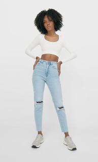 Stradivarius Укороченный Бесшовный Топ Цвет Небеленого Полотна Xs