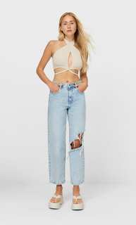 Stradivarius Топ В Стиле Рустик Цвет Камня S