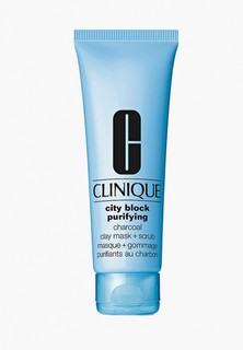 Маска для лица Clinique для глубокого очищения кожи City Block Purifying Charcoal Clay Mask + Scrub, 100 мл